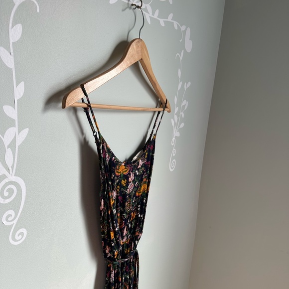 Dark Flower Print Elodie Spaghetti Straps Jumpsuit In Size Small - Picture 3 of 6